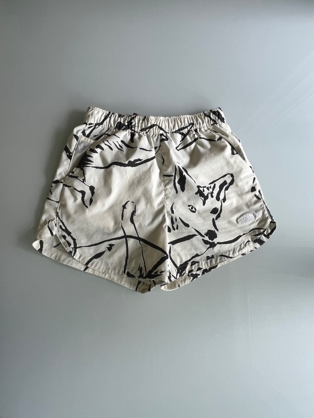 The North Face Cream and Black Printed Women’s Shorts